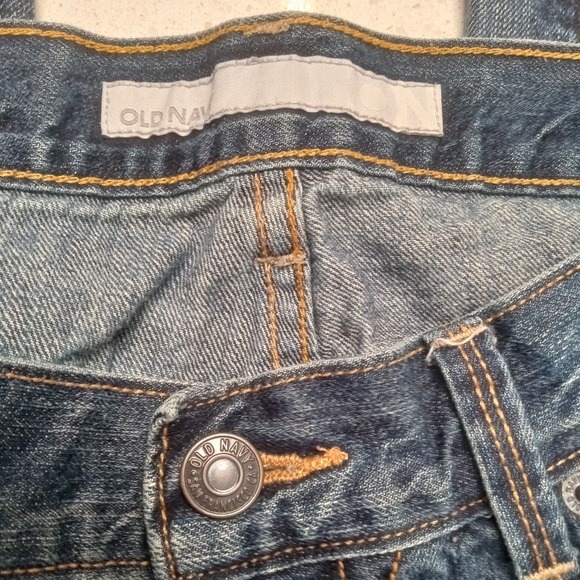 Old Navy Jeans Distressed Stonewash Stylish Paint Splatter Denim Size 8 - Picture 2 of 15